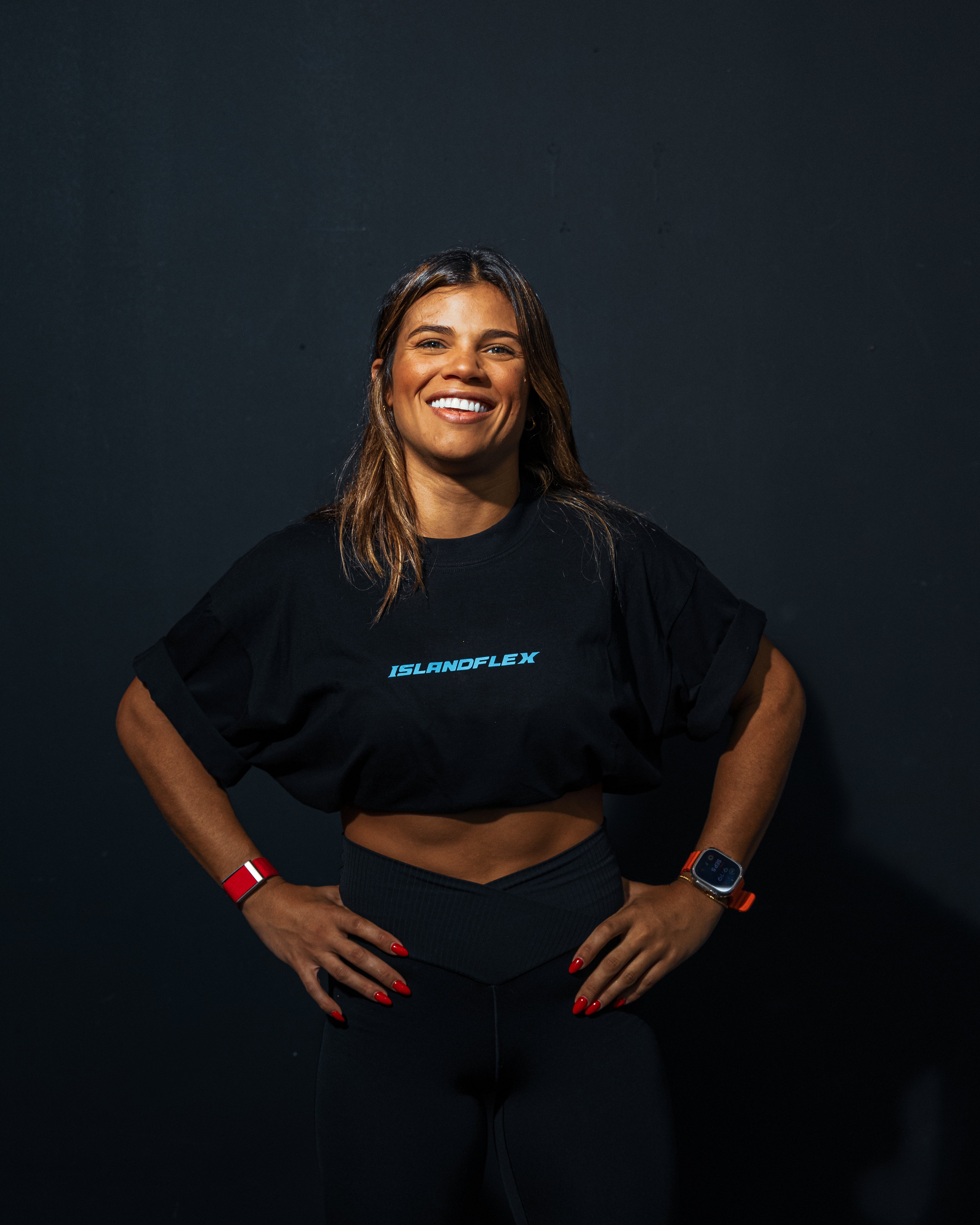 Oversized Women's Black on Blue